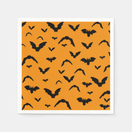 Flying bats on orange servet