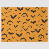 Flying Bats on Orange Tissue Paper Tissuepapier (Voorkant)