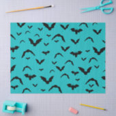 Flying Bats on Teal Tissue Paper Tissuepapier (Craft)