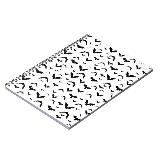 Flying Bats on White Notitieboek (Linkerzijde)