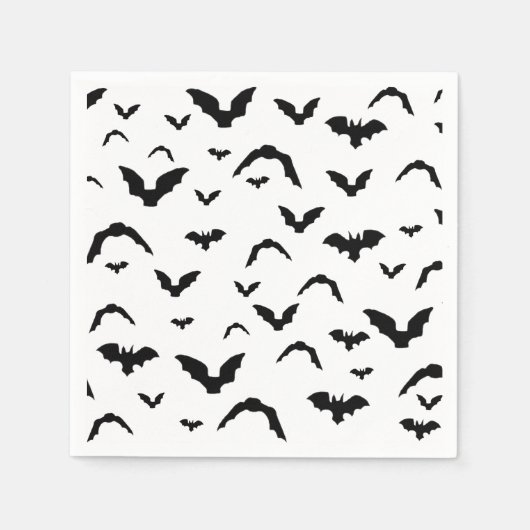 Flying bats on white servet (Voorkant)