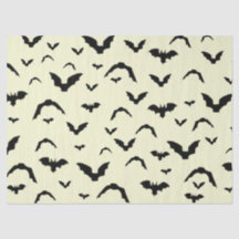 Flying Bats on Yellow Tissue Paper