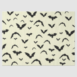 Flying Bats on Yellow Tissue Paper Tissuepapier