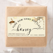 Flying Bee Hand gebottelde honing met hartmerk Etiket (Insitu)