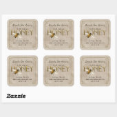 Flying Bee Metallic Gold Honey Label fancy border (Vel)