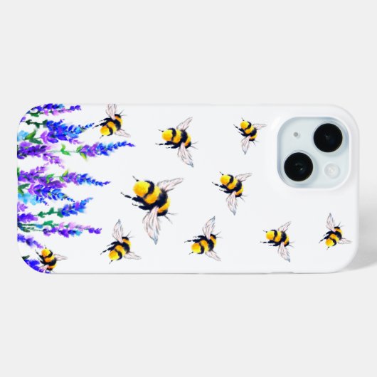 Flying Bees iPhone Case (Achterkant (horizontaal))