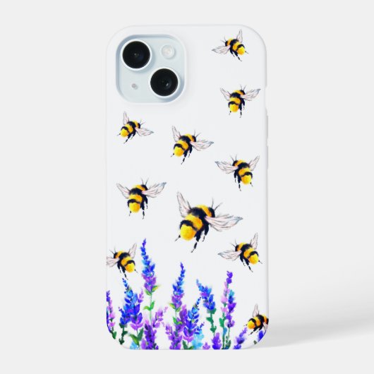 Flying Bees iPhone Case iPhone 15 Case (Achterkant)
