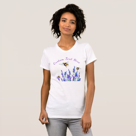 Flying Bees T-shirt met aangepaste tekst (Voorkant volledig)