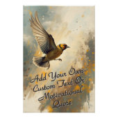Flying Bird Art – Motivatie offerte toevoegen Perfect Poster (Voorkant)