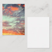 Flying Bird in Clouds Photo Notitiekaartje (Voorkant / Achterkant)