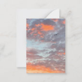 Flying Bird in Clouds Photo Notitiekaartje (Voorkant)