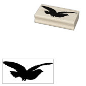 Flying Bird Silhouette Rubber Art Stamp Rubberstempel (Gestempeld)