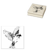 Flying Bird Sparrow Wings Craft Journal  Rubberstempel (Gestempeld)