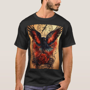 Flying Bird Tattoo Art" T-shirt