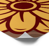 Flying Bird with Flowers Damask Pattern Poster (Hoek)