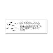Flying Birds Country Boerderij Rural Name & Addres Zelfinktende Stempel (Design)