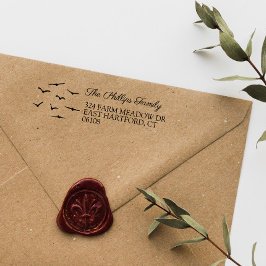 Flying Birds Country Boerderij Rural Name & Addres Zelfinktende Stempel