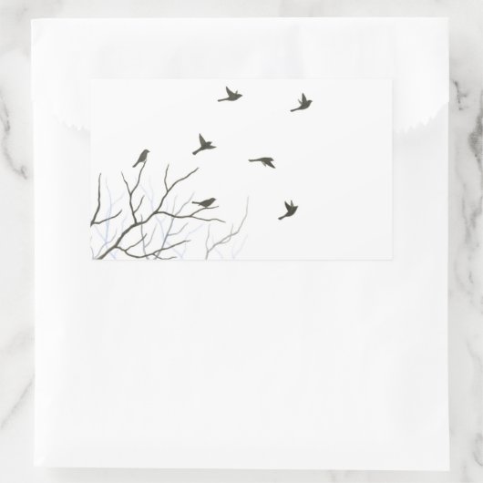 Flying Birds Silhouette Sticker (Tas)