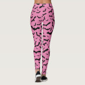 Flying Black Bats Pink Leggings (Achterkant)