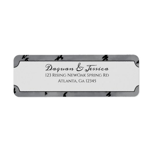 Flying Black Birds Gothic Etiket (Voorkant)