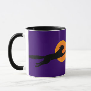 Flying Black Cat Art Koffie Mok