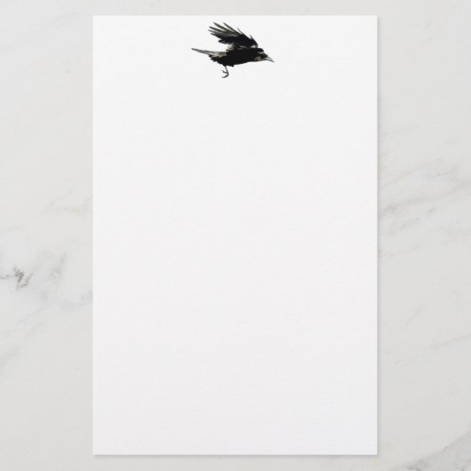 Flying Black Crow Art voor Birdlovers Briefpapier (Voorkant)
