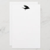 Flying Black Crow Art voor Birdlovers Briefpapier (Voorkant / Achterkant)