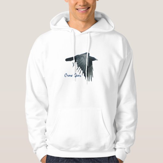 Flying Black Crow Gear Wildlife Art Hoodie 2 (Voorkant)