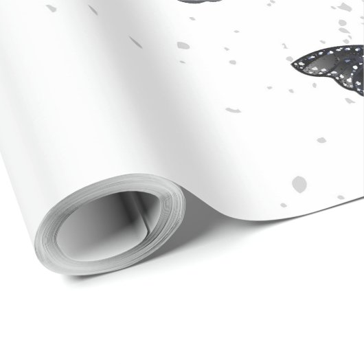 Flying Black en Red Morpho Vlinders Cadeaupapier (Rol Hoek)