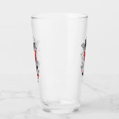 Flying Black en Red Morpho Vlinders Glas (Links)