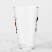 Flying Black en Red Morpho Vlinders Glas (Rechts)
