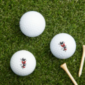 Flying Black en Red Morpho Vlinders Golfballen (Insitu Gras)