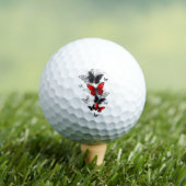 Flying Black en Red Morpho Vlinders Golfballen (Insitu Shirt)