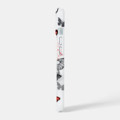 Flying Black en Red Morpho Vlinders iPhone 15 Case (Linkerkant)