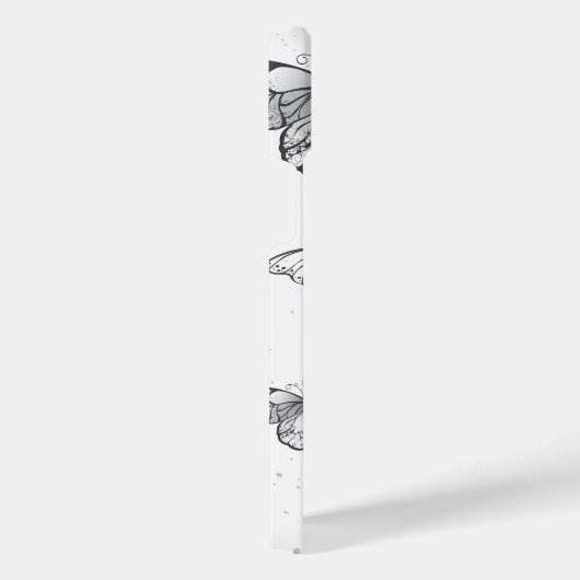 Flying Black en Red Morpho Vlinders iPhone Hoesje (Rechterkant)