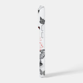 Flying Black en Red Morpho Vlinders iPhone Hoesje (Linkerkant)