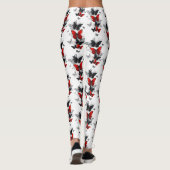 Flying Black en Red Morpho Vlinders Leggings (Achterkant)