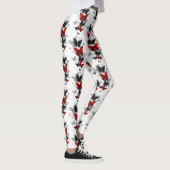 Flying Black en Red Morpho Vlinders Leggings (Rechts)