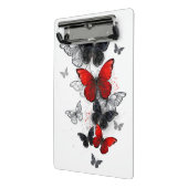 Flying Black en Red Morpho Vlinders Mini Klembord (Angled2)
