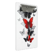 Flying Black en Red Morpho Vlinders Mini Klembord (Schuin)