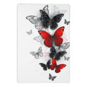 Flying Black en Red Morpho Vlinders Mini Klembord (Achterkant)