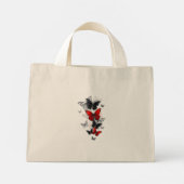 Flying Black en Red Morpho Vlinders Mini Tote Bag (Achterkant)
