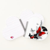 Flying Black en Red Morpho Vlinders Notitieboek (Binnen)