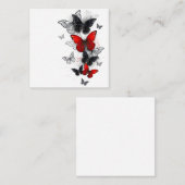 Flying Black en Red Morpho Vlinders Notitiekaartje (Voorkant / Achterkant)