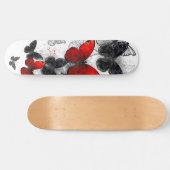 Flying Black en Red Morpho Vlinders Persoonlijk Skateboard (Horizontaal)