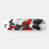 Flying Black en Red Morpho Vlinders Persoonlijk Skateboard (Horizontaal)