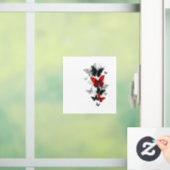 Flying Black en Red Morpho Vlinders Raamsticker (Huis)
