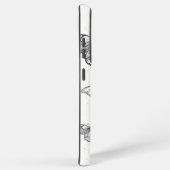 Flying Black en Red Morpho Vlinders Samsung Galaxy Hoesje (Rechterkant)