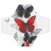 Flying Black en Red Morpho Vlinders Voetbal (Enkel)