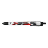Flying Black en Red Morpho Vlinders Zwarte Inkt Pen (Bodem)